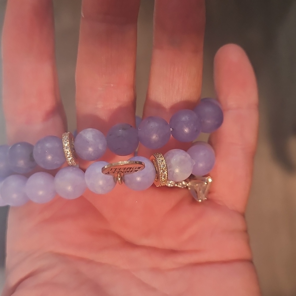 Kinsley Armelle Stackable Pink and Lavender Beaded Bracelet Set